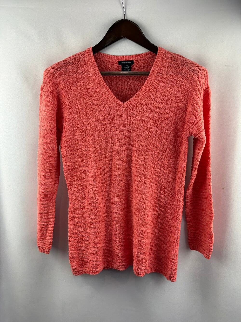 Women’s Calvin Klein Jeans Small Salmon Knit Sweater